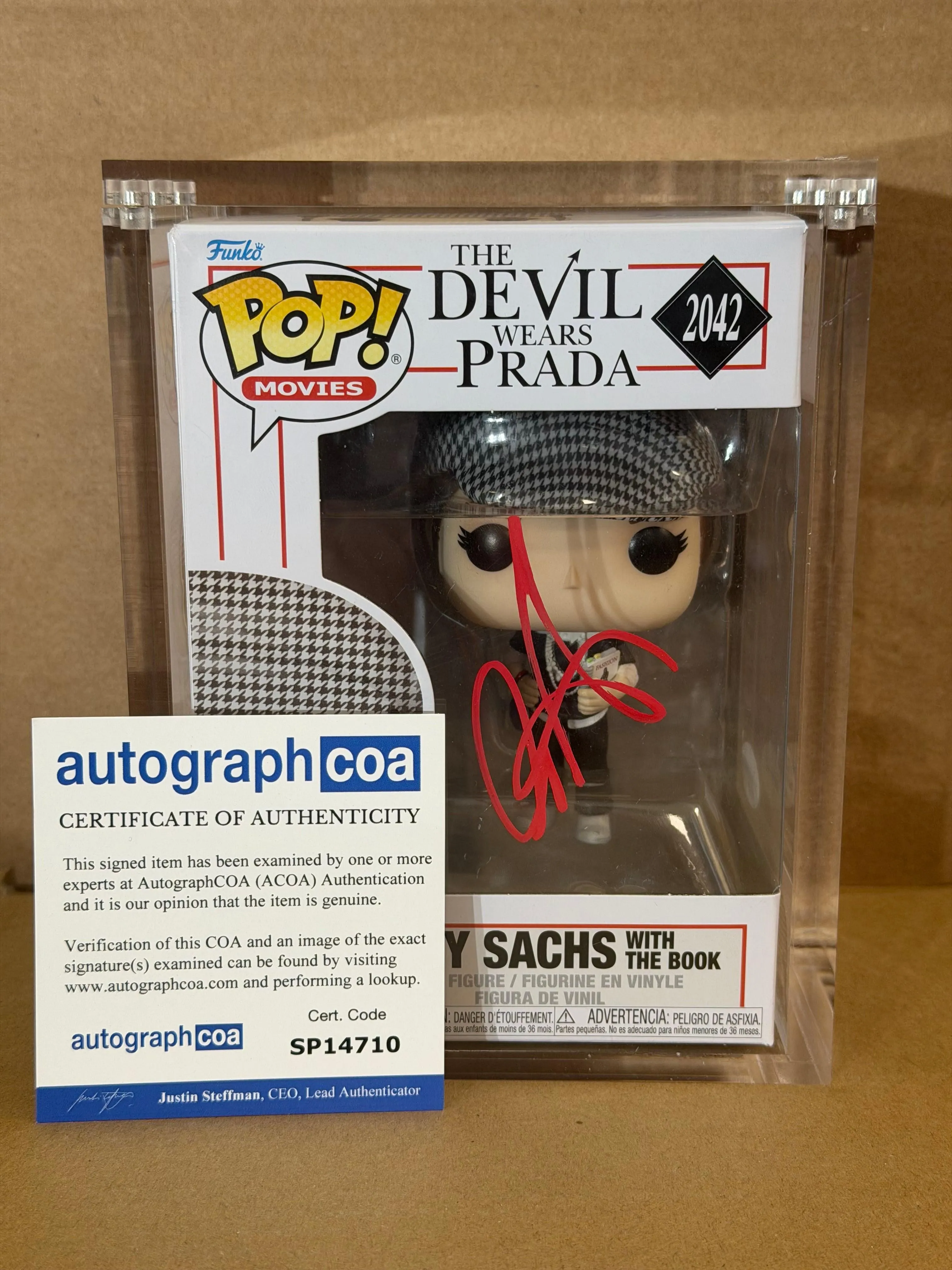 Funko Pop! Movies The Devil Wears Prada Andy Sachs Signed Anne Hathaway COA #2042