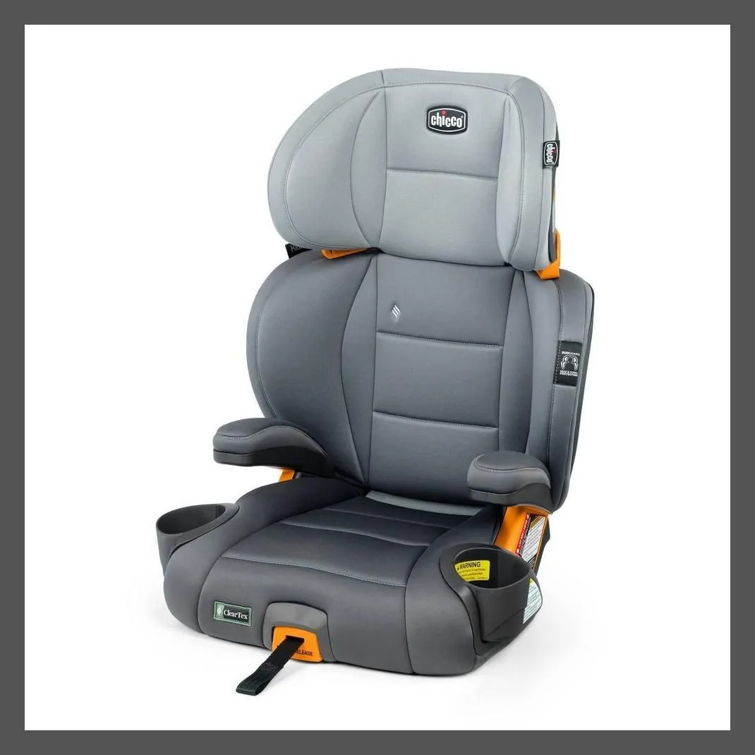 New without Tags - Chicco Kidfit ClearTex Plus High Back Booster Car Seat - Drift