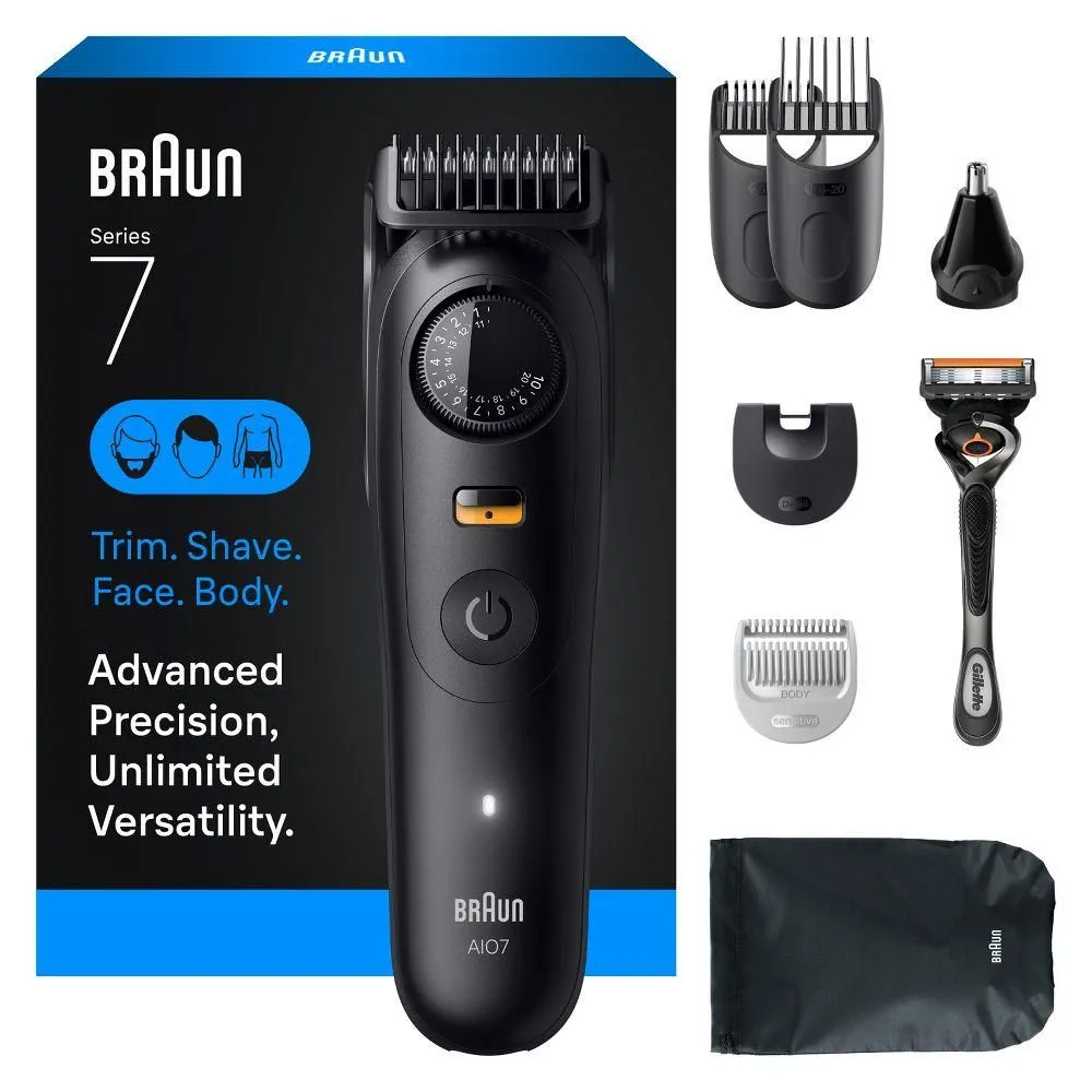 Brand New - Braun Men's All-In-One Series 7 Trimmer Kit for Beard, Face, Hair and