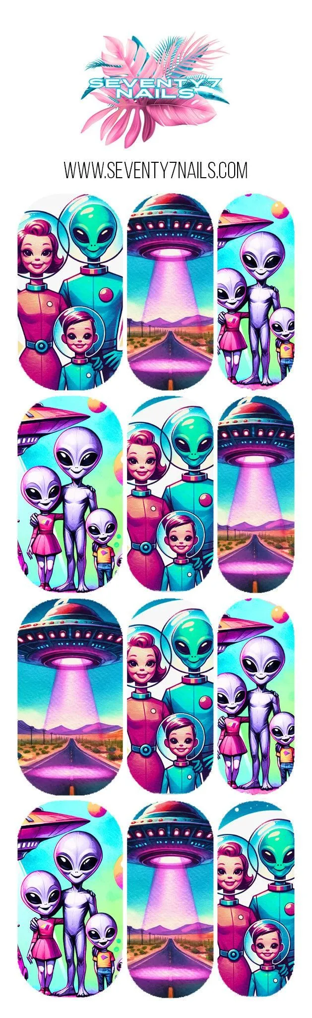 Assorted Nail Decals - Family Vacay
