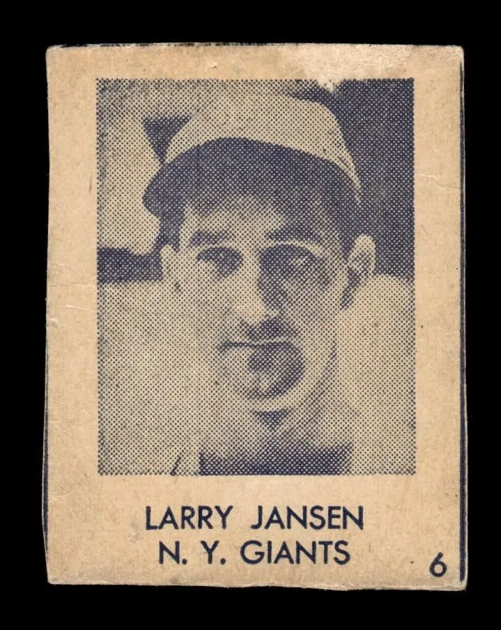 1948 Blue Tint (R346) #6 Larry Jansen New York Giants Poor HOF10009848