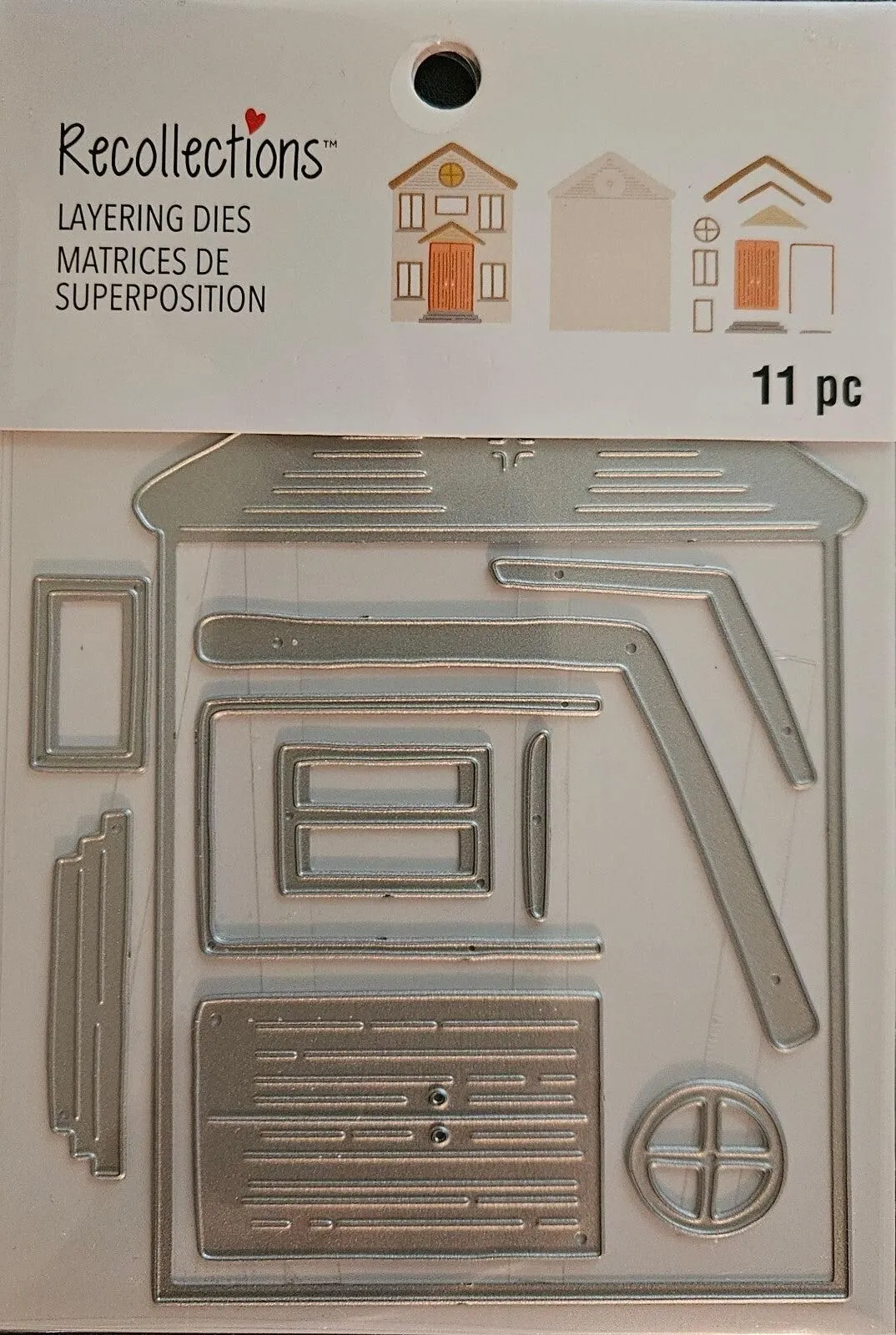 767490 Recollections Layering Dies 11-Piece House Die Cutting Cartridge Set
