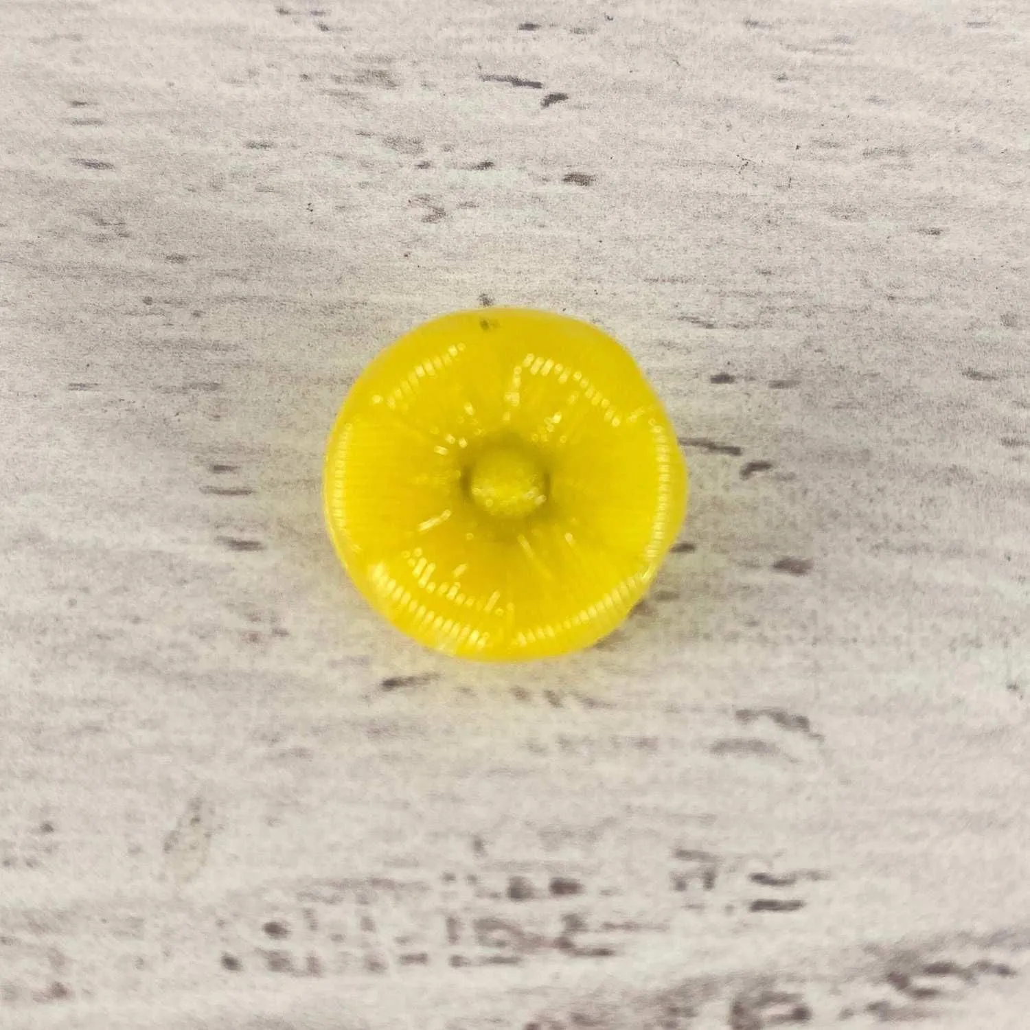 Czech Glass Vintage Button with Small Shank Yelloe