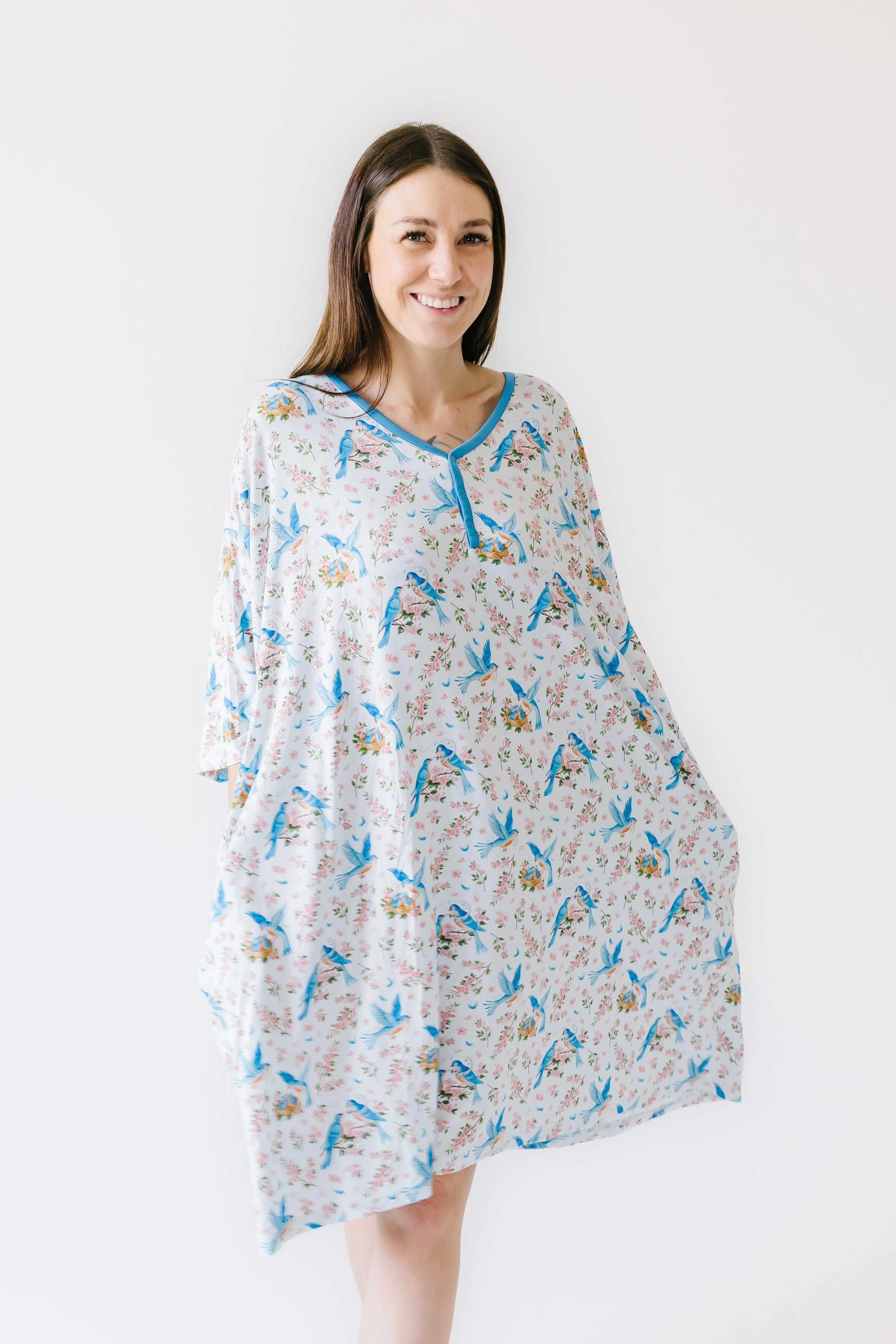 Bluebird Melody Women's Muumuu Lounge Tee (ONE SIZE FITS XS - XXL)