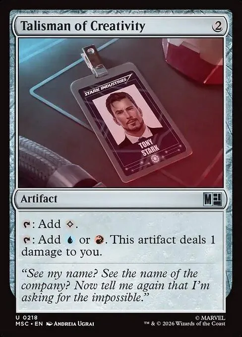 MSC, Talisman of Creativity, Standard, 218, U, Near Mint, Normal, EN