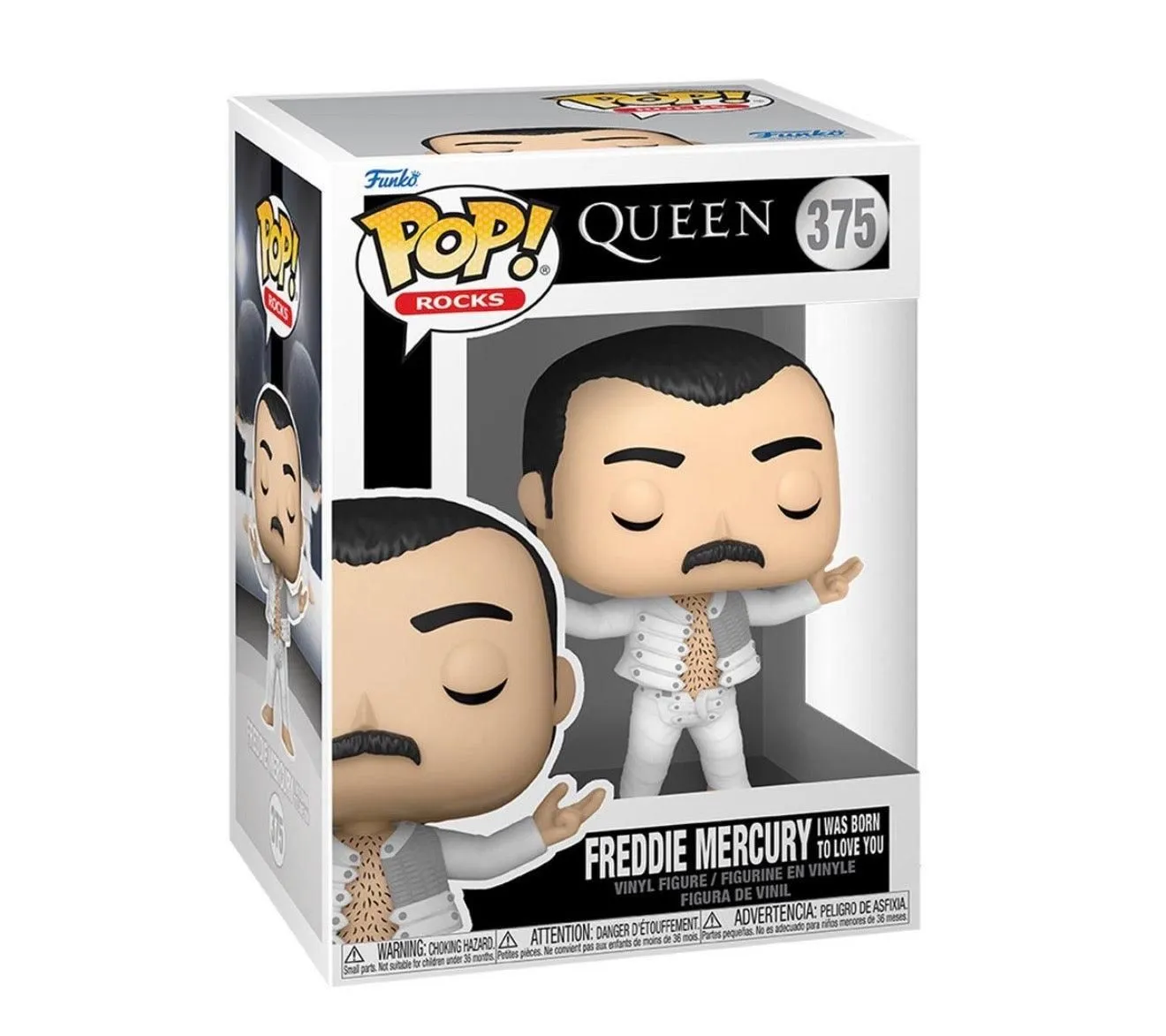 Funko Pop! Rocks Queen Freddie Mercury #375 Free Protector