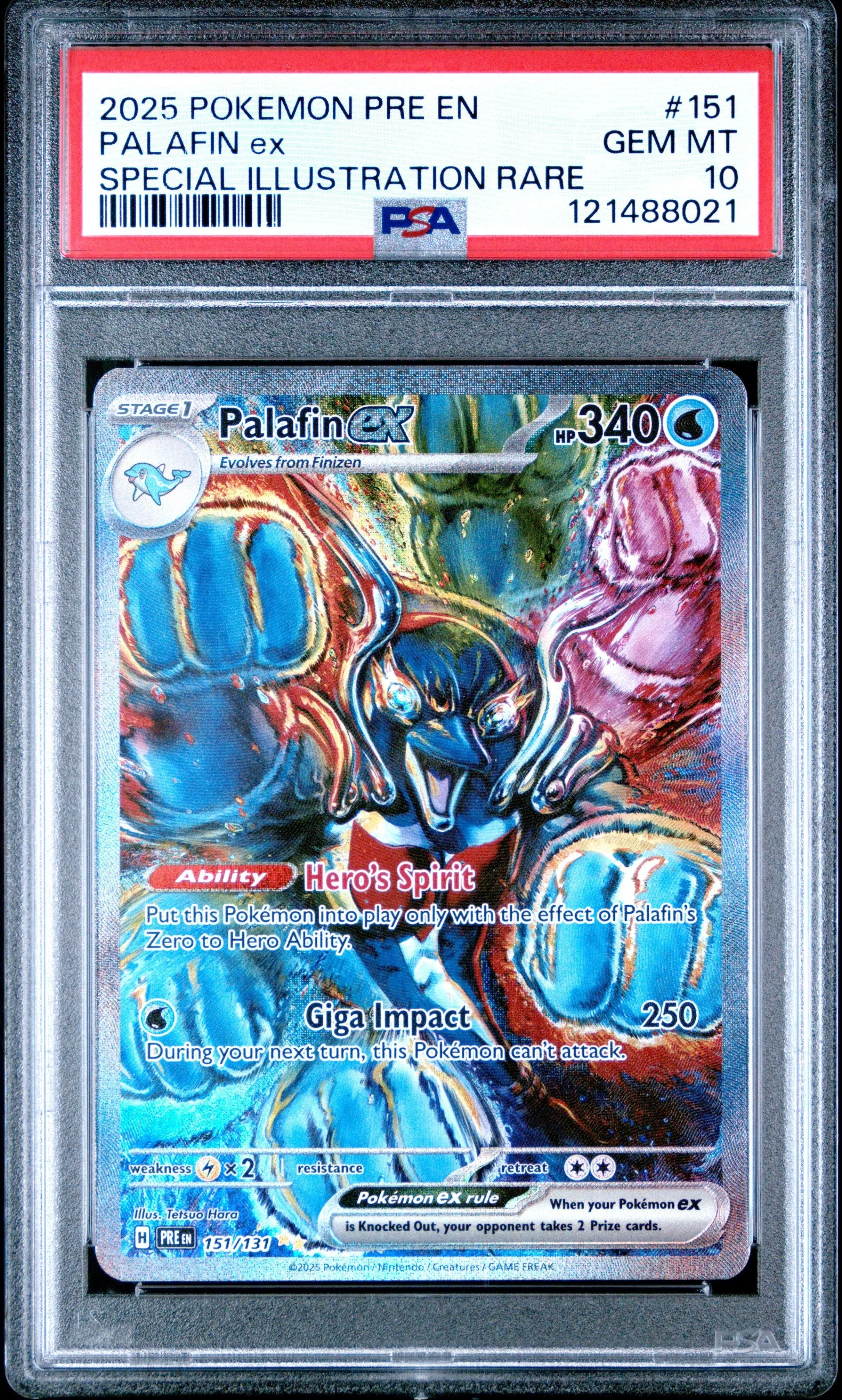 2025 Pokemon Pre En Special Illustration Rare Palafin Ex 10 PSA #151