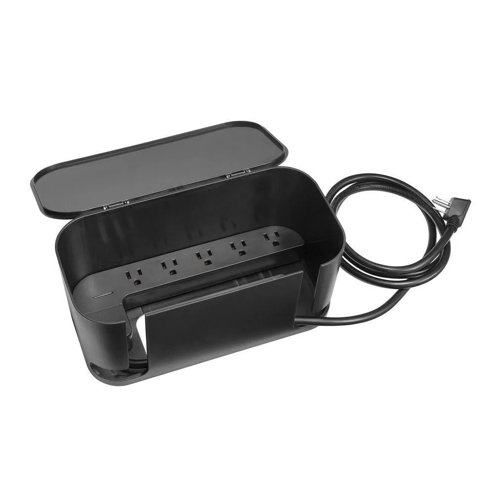 Open-box - Globe Electric Cord Management Box Black