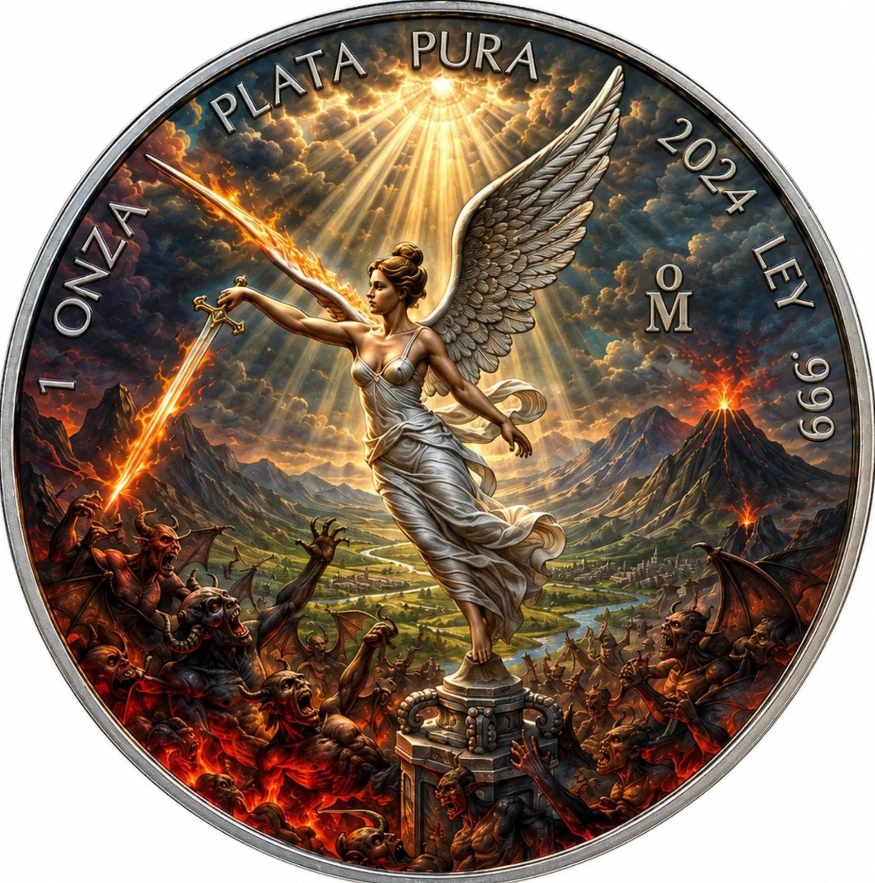 In Stock! 2024 Mexico Libertad As Above So Below 1 oz Silver Colorized Coin