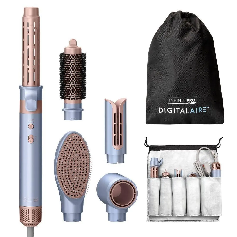 Brand New - Size: 1"-1.25" - InfinitiPRO by Conair DigitalAIRE Plus Straightener and Bag Multipurpose Hair