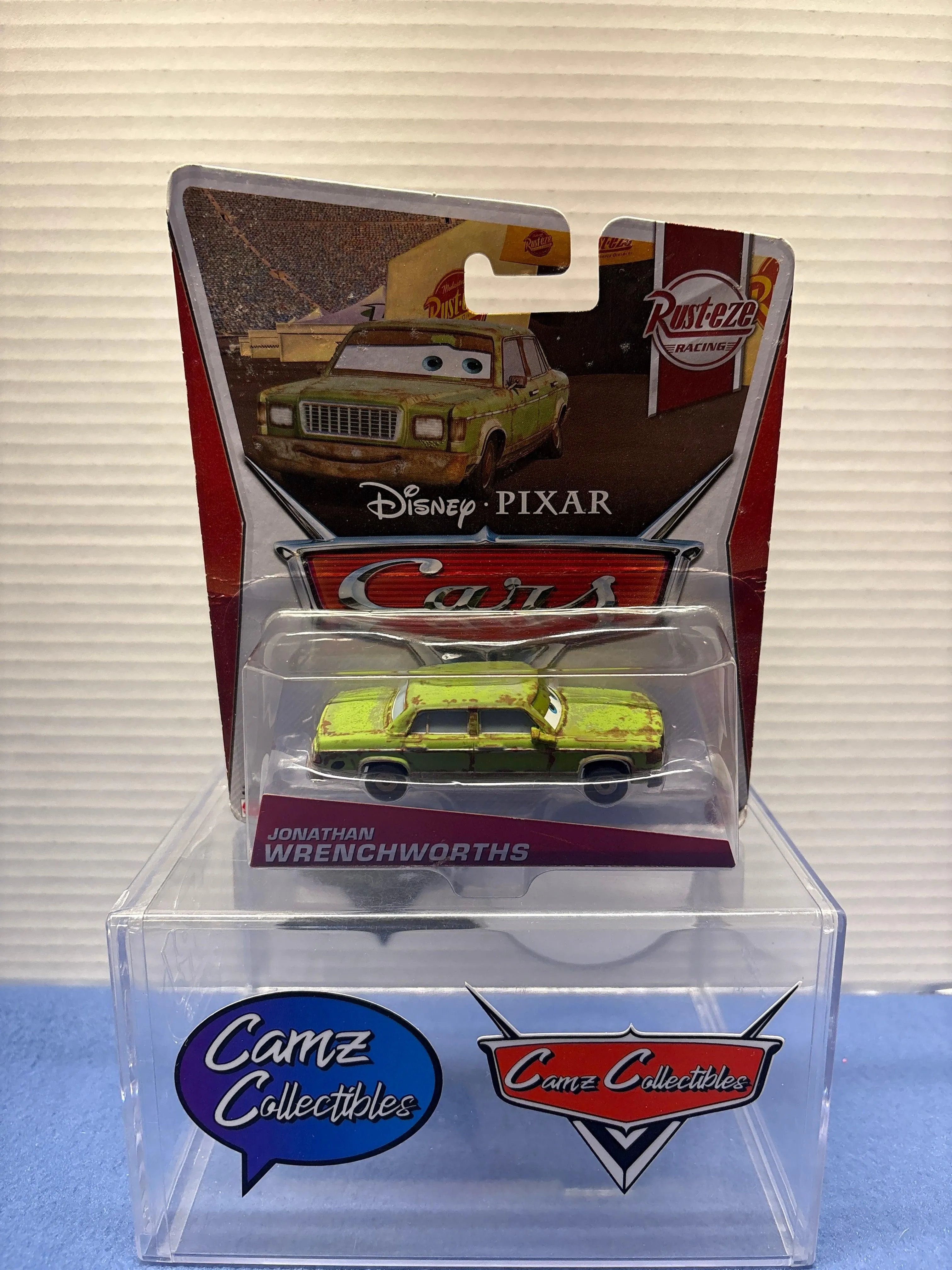 Disney Pixar Cars Jonathan Wrenchworths Rusteze Racing Card
