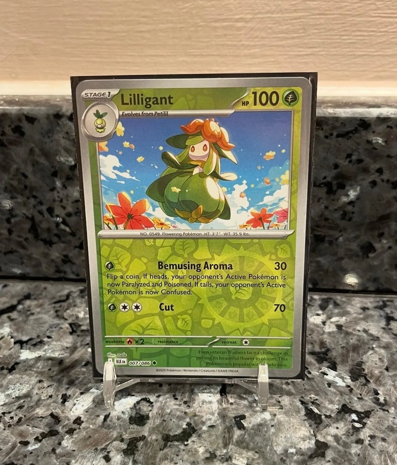 Pokémon TCG Lilligant Scarlet & Violet- Black Bolt 007/086 Holo