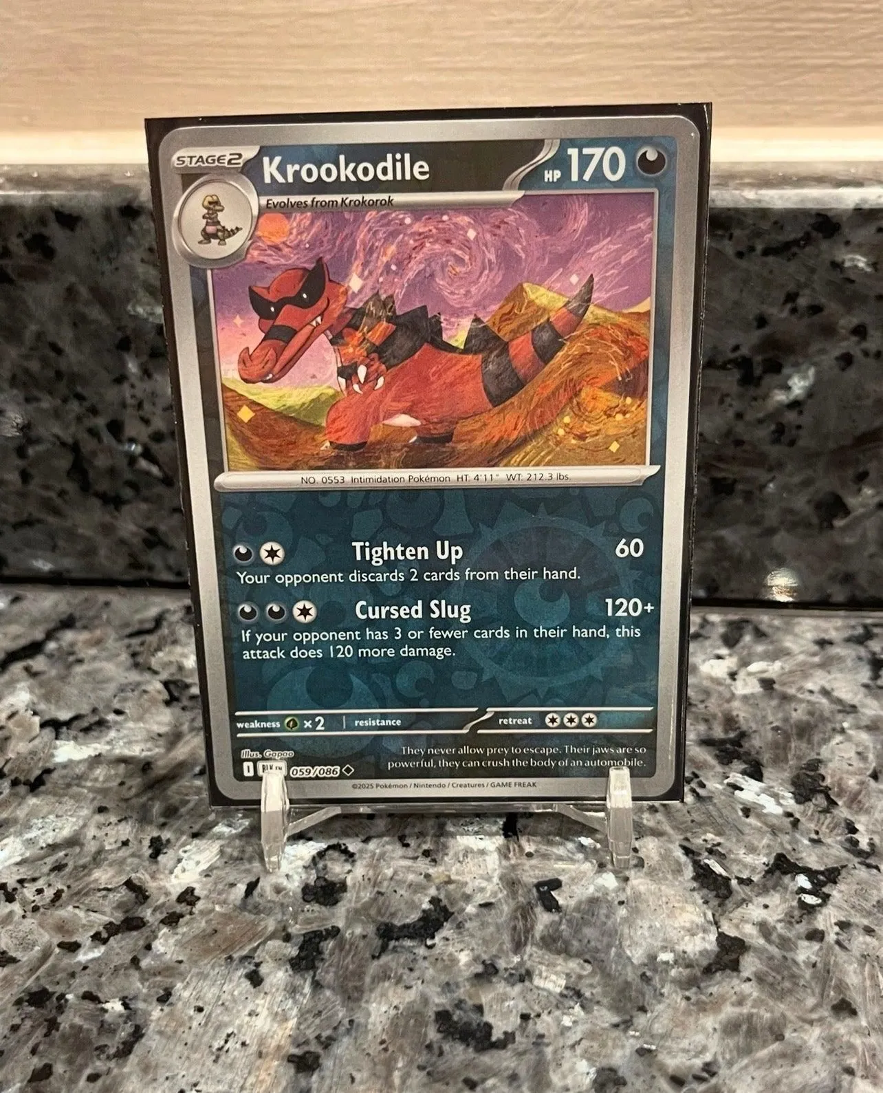 Pokémon TCG Krookodile Scarlet & Violet- Black Bolt 059/086 Holo
