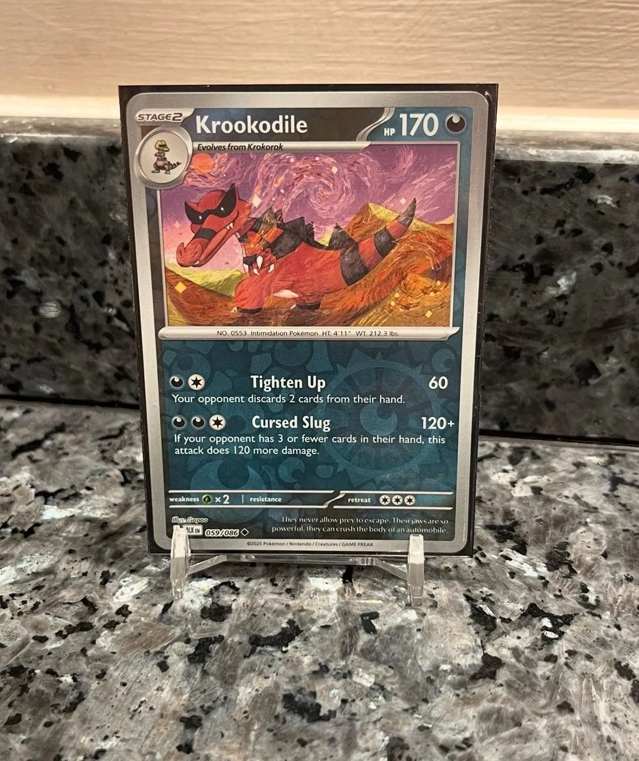 Pokémon TCG Krookodile Scarlet & Violet- Black Bolt 059/086 Holo