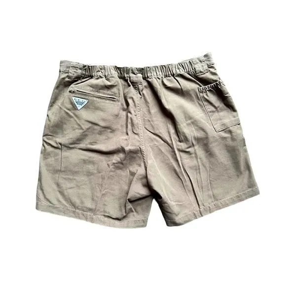 Product image for Vintage Columbia PFG Men's Hiking Fishing Cargo Shorts Dark Khaki Tan Size XL