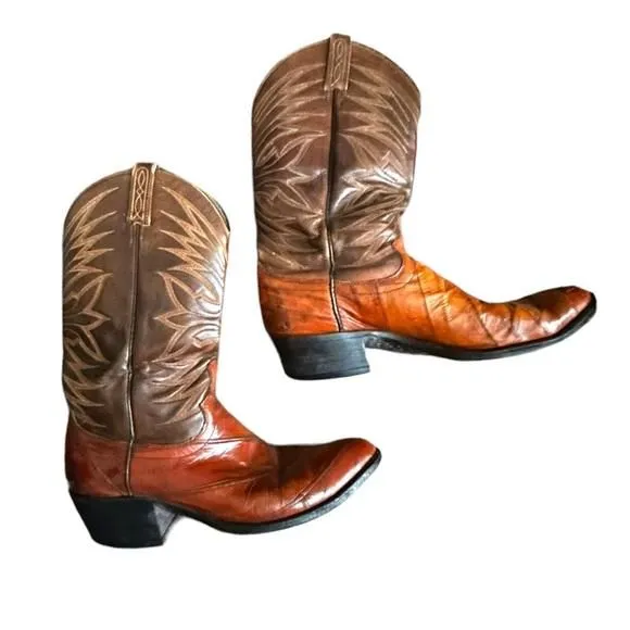 Product image for Vintage Dan Post Leather Western Cowboy Riding Work Boots Mens Size 9.5