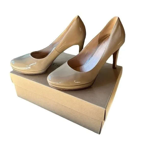 Product image for Cole Haan NikeAir Tan Patent Leather Heel High Heel Pumps Size 8