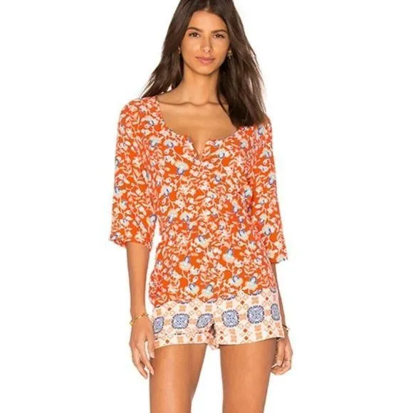 Product image for MINKPINK 'Neighbourhood' Floral Print Romper