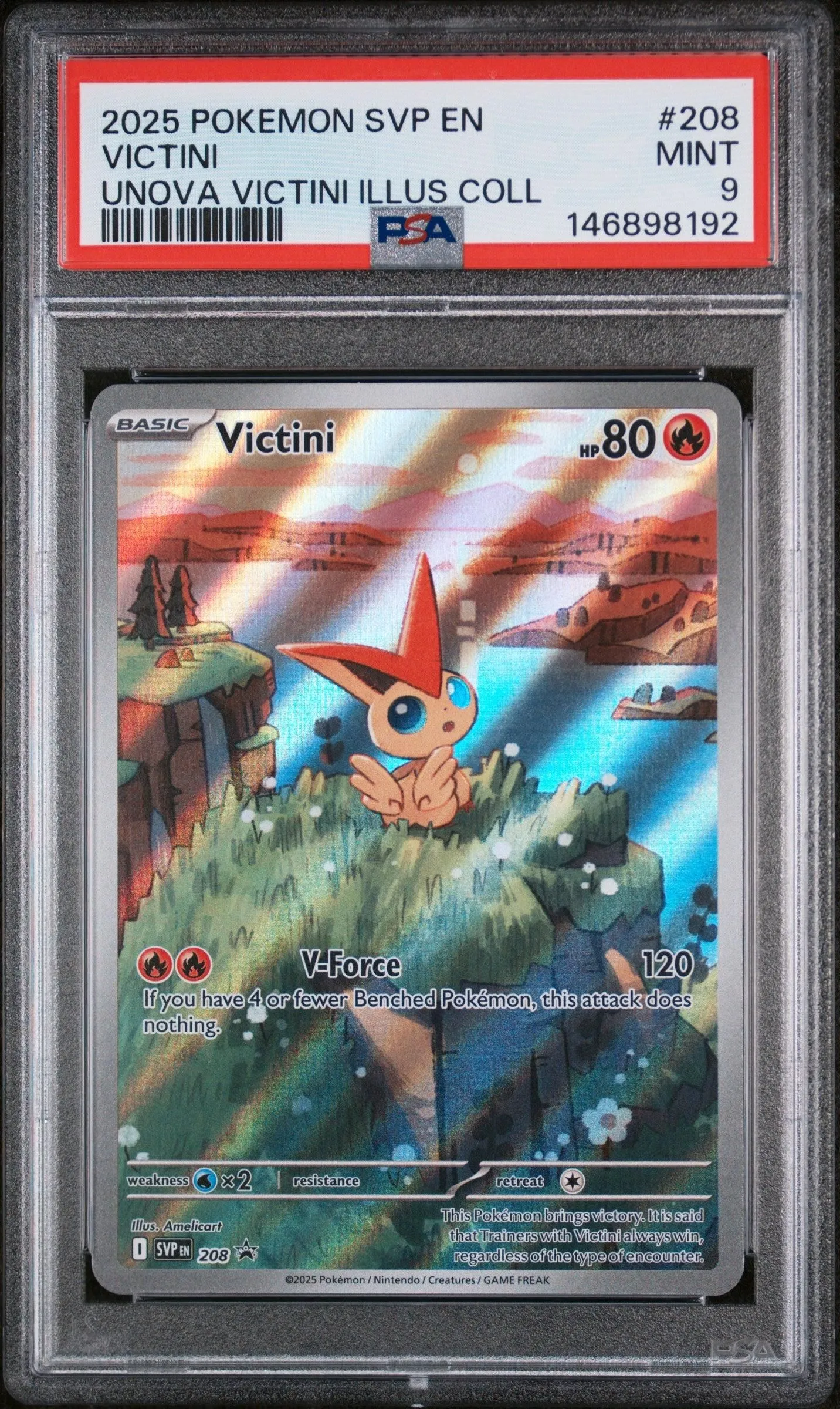 2025 Pokemon Svp En Unova Victini Illus Coll Victini 9 PSA #208