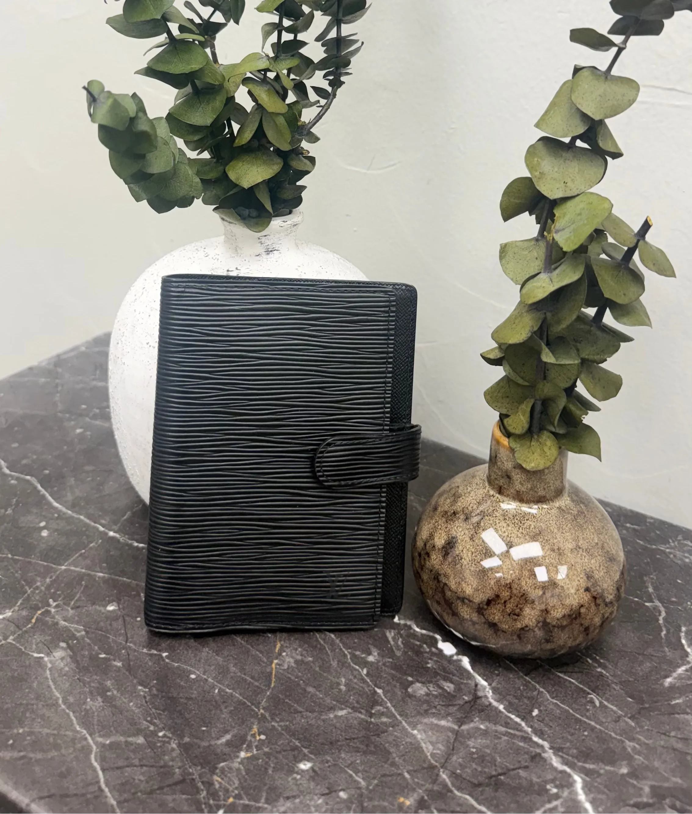 Louis Vuitton Black Epi Leather Passport Agenda Cover PM