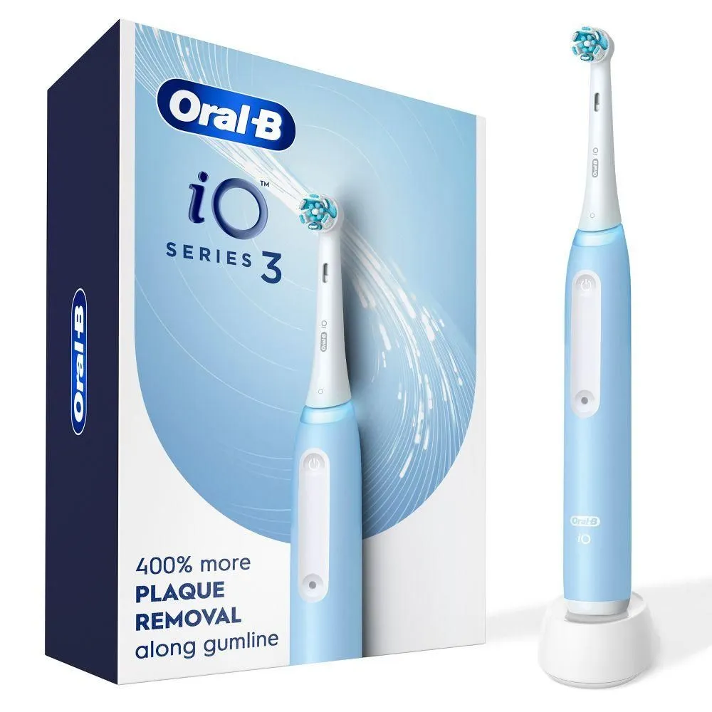 Brand New - Oral-B iO Series 3 Electric Toothbrush with Brush Head - Light Blue