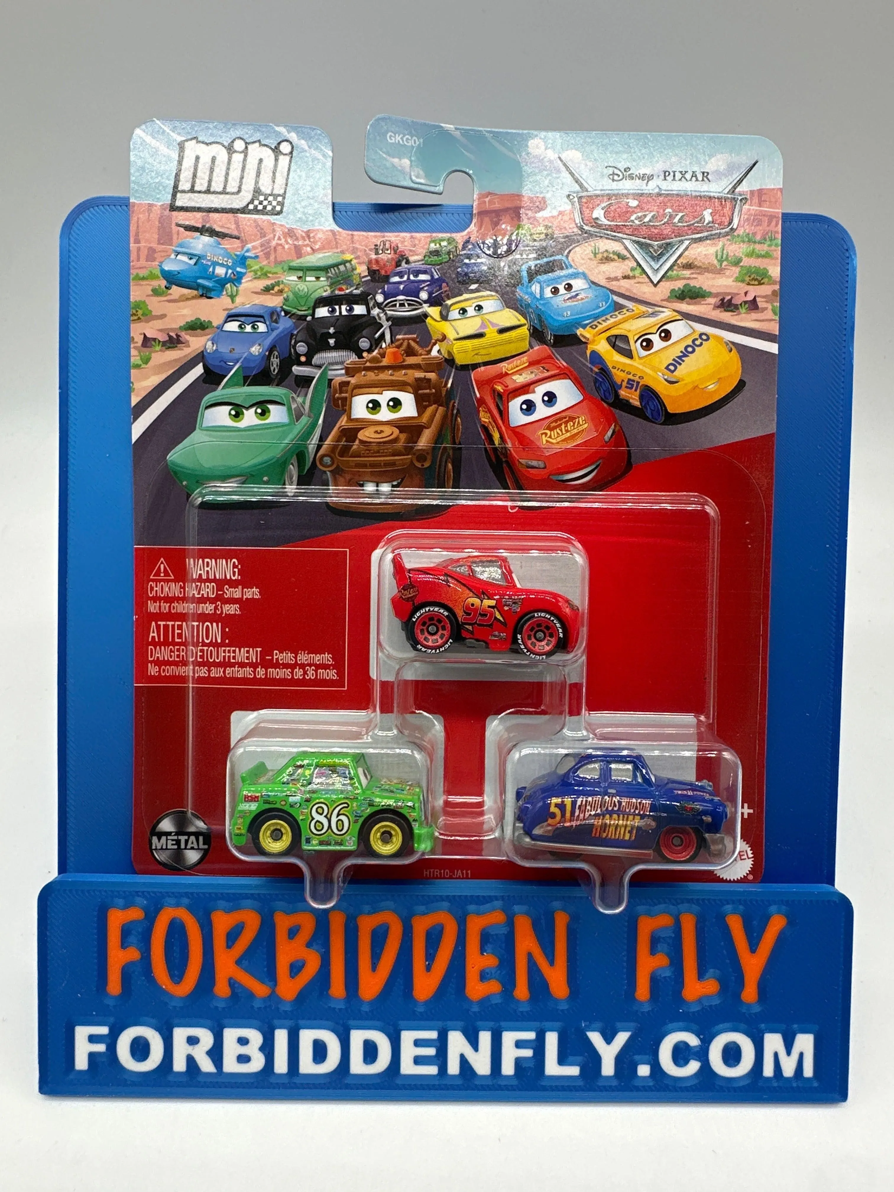 Disney Pixar Cars Movie - 2025 Metal Mini Racers 3 Pack - Chick Hicks, Lightning McQueen, Fabulous Hudson Hornet
