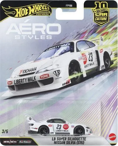 Hot Wheels Car Culture Aero Styles, LB Super Silhouette Nissan Silvia S15 Diecast Model Car