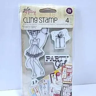 Julie Nutting Cling Stamps Party Girl