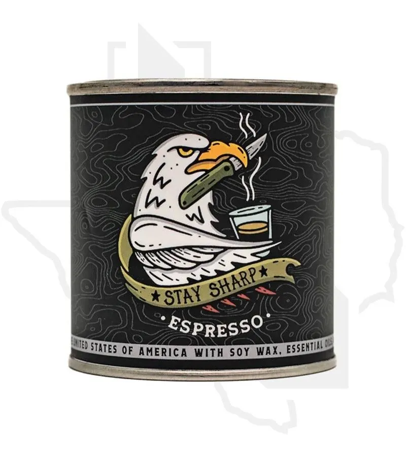 All American Maker 8oz Candle - Stay Sharp Espresso