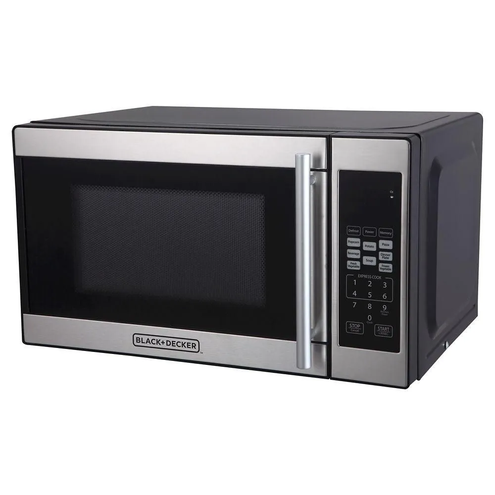 New without box - Size: 10.2 Inches (H) x 17.3 Inches (W) x 14.0 Inches (D) - BLACK+DECKER 0.7 cu ft 700W Microwave Oven - Black - EM720CPN-P: Countertop,