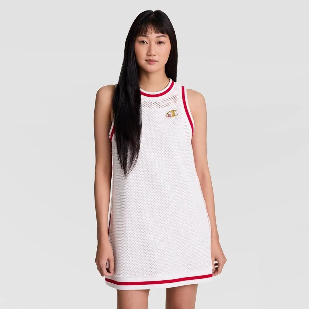 New without Tags - Champion Women's Goalkeeper Crochet Mini Dress - Bright White L
