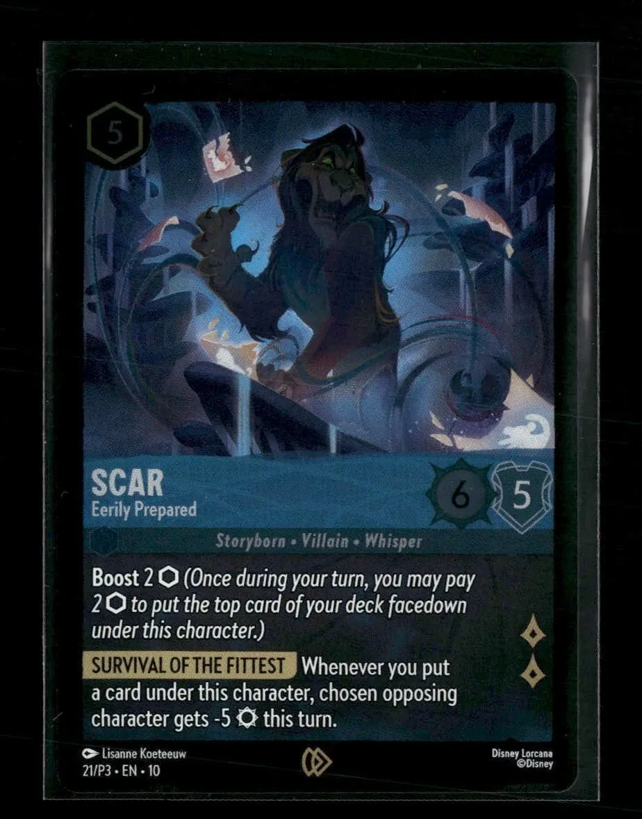 Disney Lorcana Promo Cards Scar - Eerily Prepared #21
