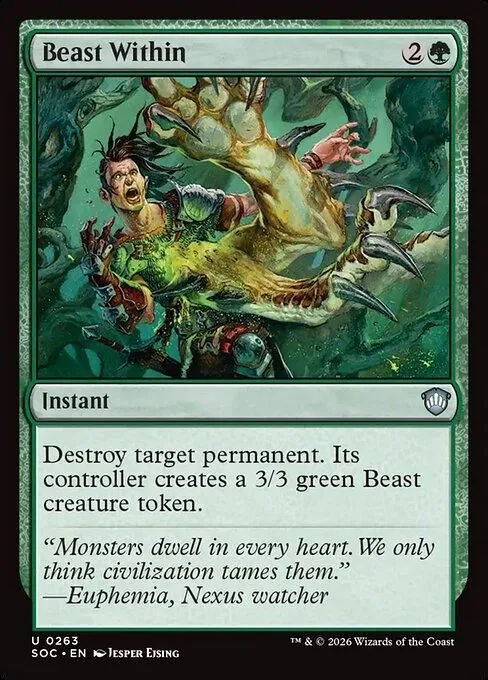 SOC, Beast Within, Standard, 263, U, Near Mint, Normal, EN
