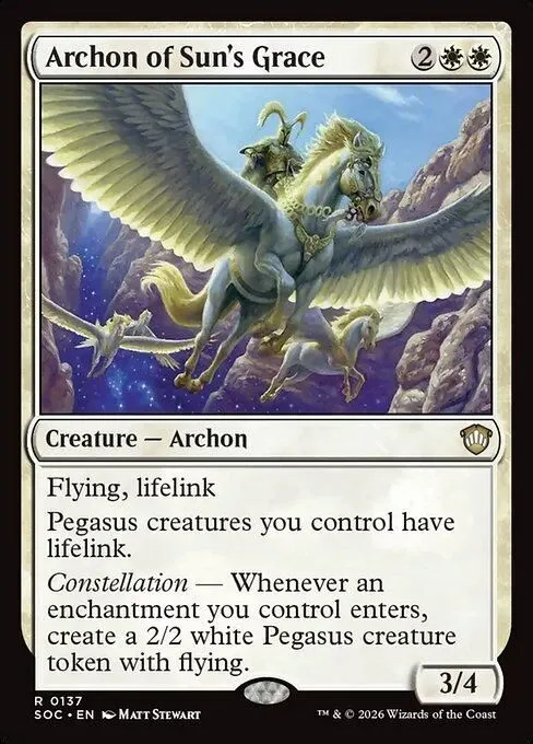 SOC, Archon of Sun's Grace, Standard, 137, R, Near Mint, Normal, EN