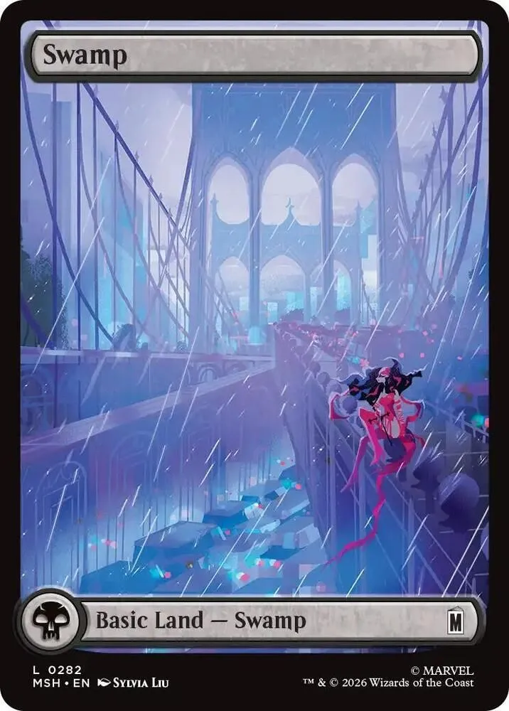 MSH, Swamp, (Full Art), 282, C, Near Mint, (Foil), EN