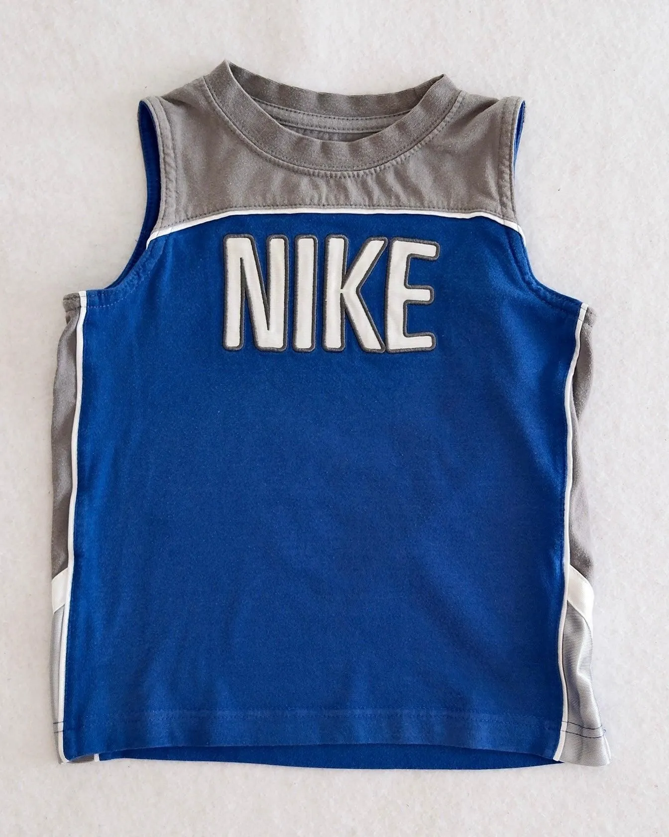 Y2K Nike Blue + Gray Tank: 4T