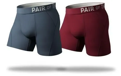 Pair of Thieves Men's SuperCool Boxer Briefs 2pk - Blue/Maroon S