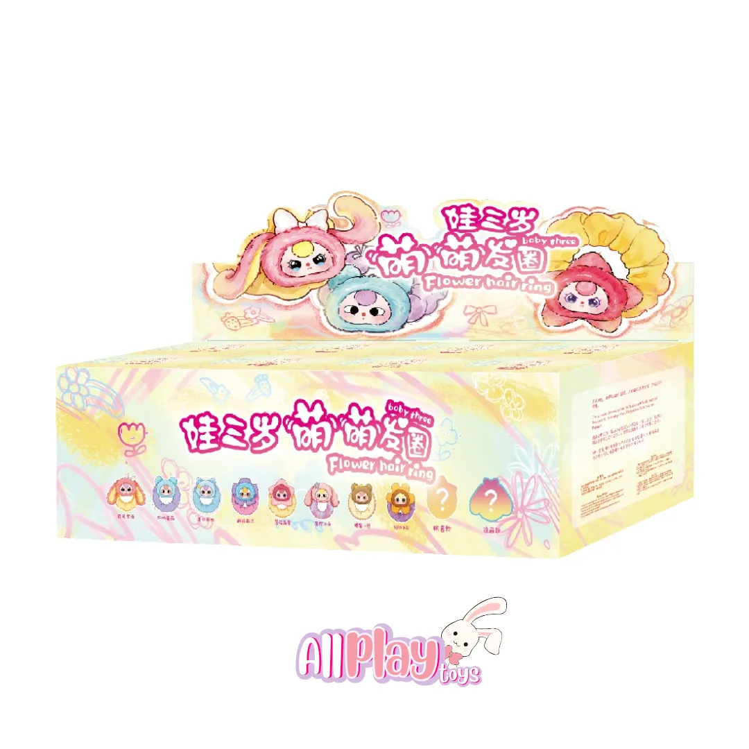Baby Three Flower Hair Rope Scrunchie Plush Series Blind Box Case