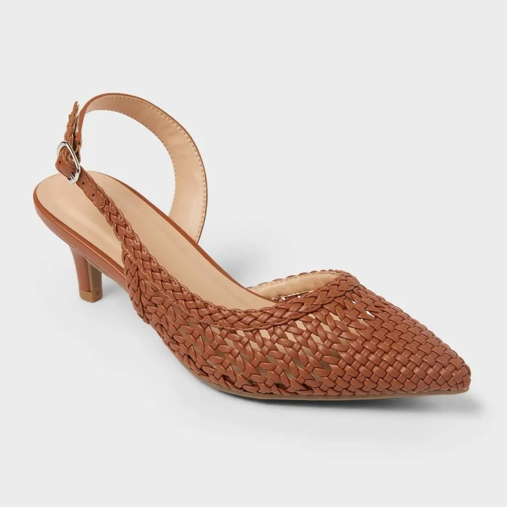 New without Tags - Women's Miriam Louis Heels with Memory Foam - Universal Thread Cognac 9.5