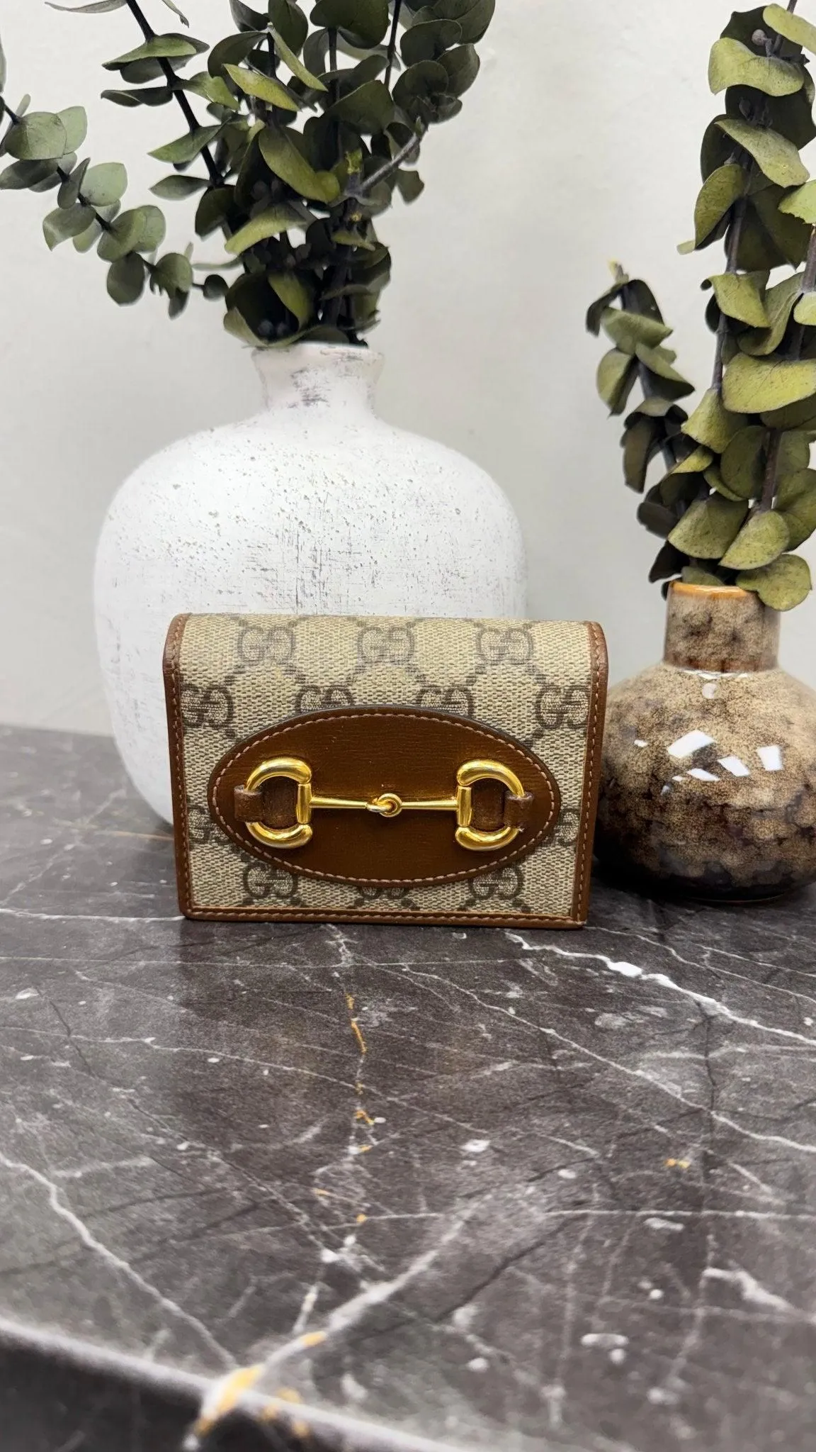 Gucci GG Supreme Horsebit Compact Wallet
