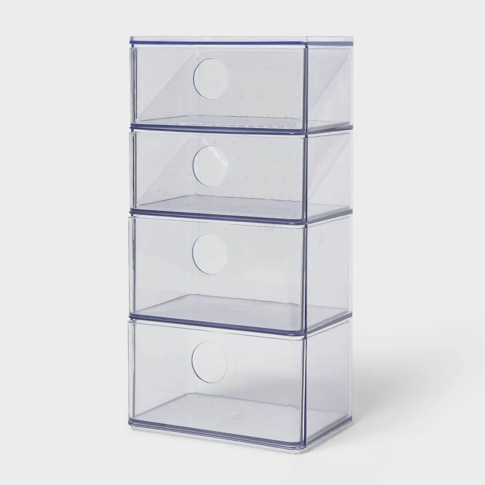 New without Tags - Size: 12(H) x 6(W) x 4(D) in - Acrylic Accessory Organizer with Drawer - Brightroom