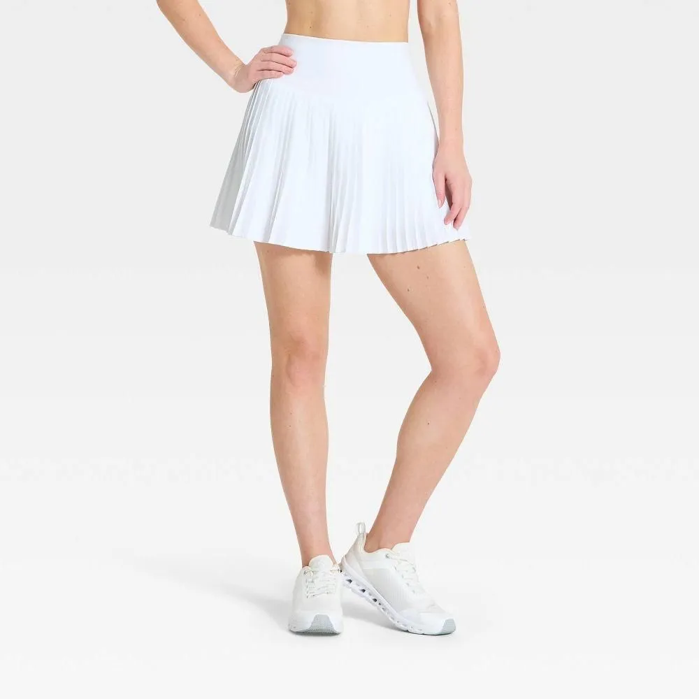 New without Tags - Women's Woven High-Rise Pleated Skort - All In Motion White L