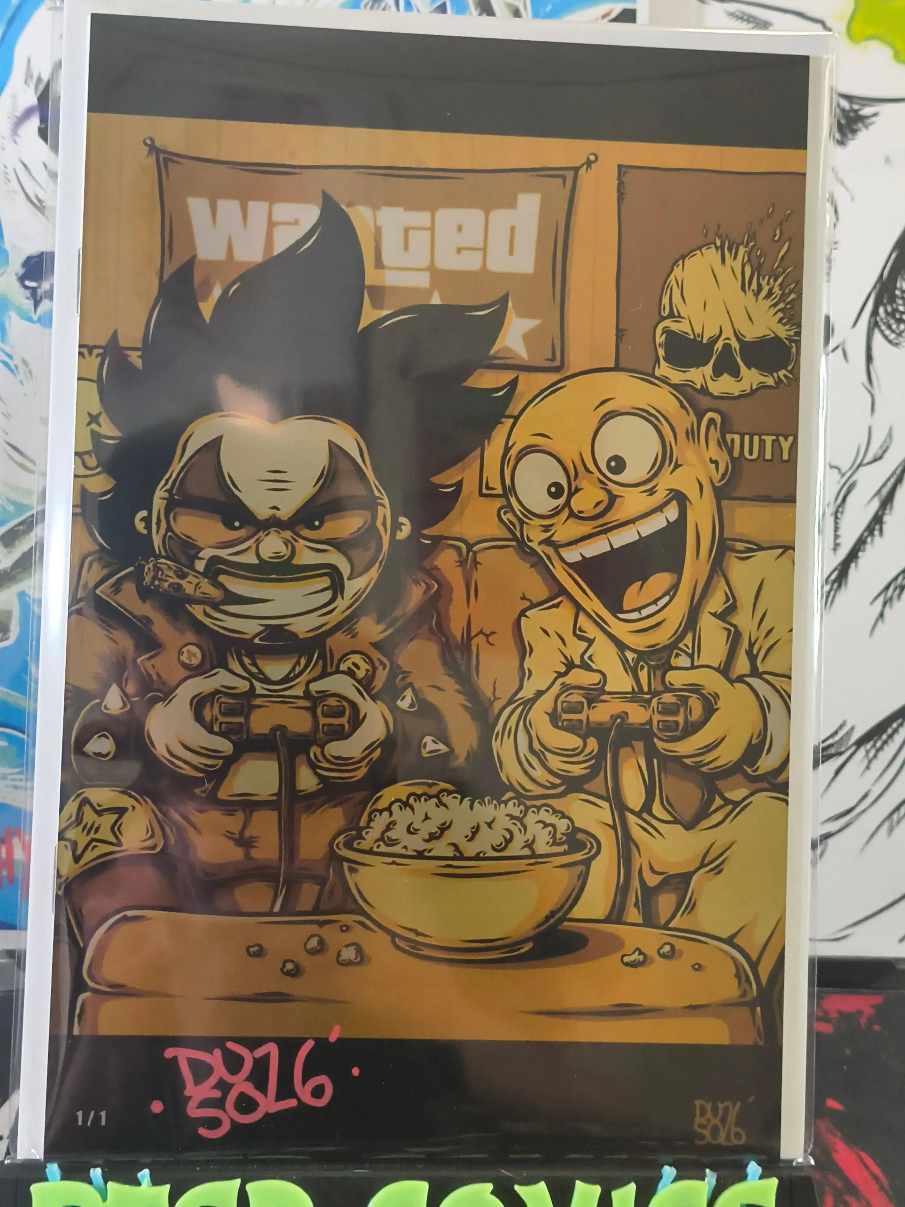Andy Duso LOBO AND THE MASK ARTBOOK 1/1 GOLD METAL SIGNED