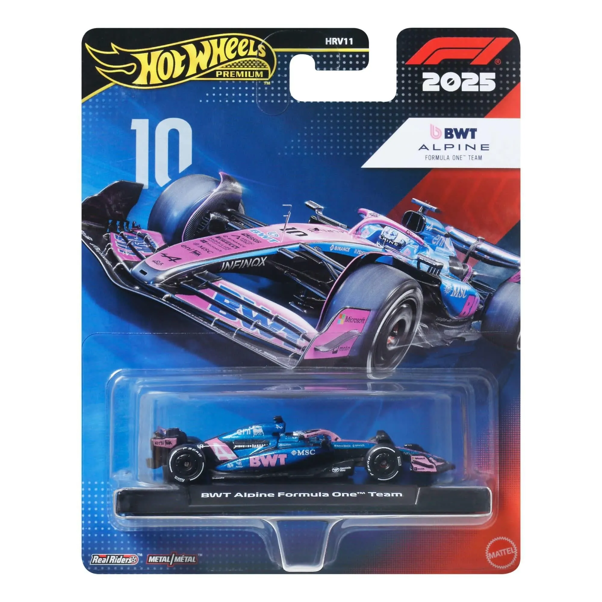 Hot Wheels Formula 1 2025,  BWT Alpine 2025 Formula 1® Team #10 Diecast Model Car