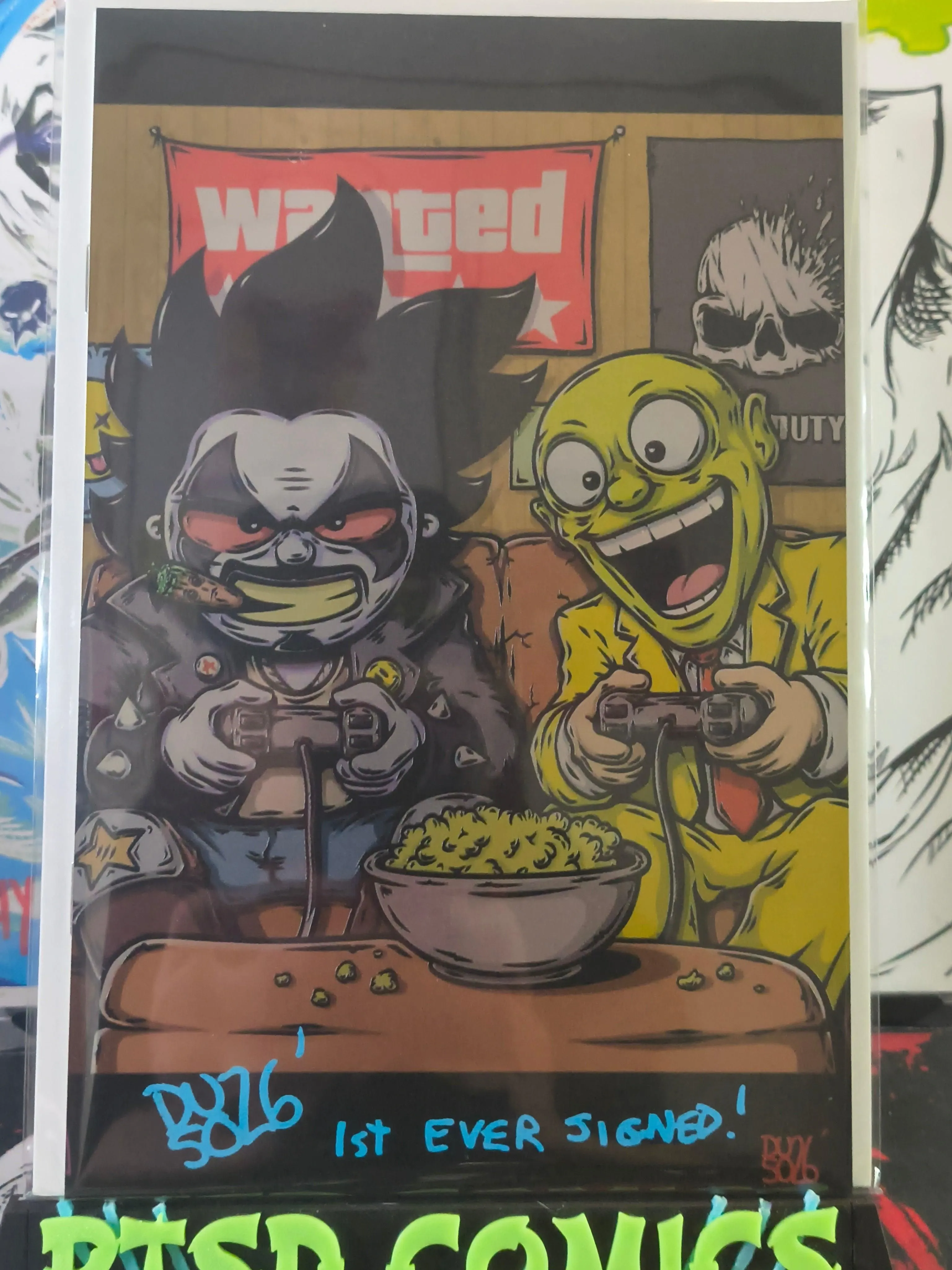 ANDY DUSO LOBO AND MASK EMBOSSED METAL ARTBOOK 1ST EVER SIGNED
