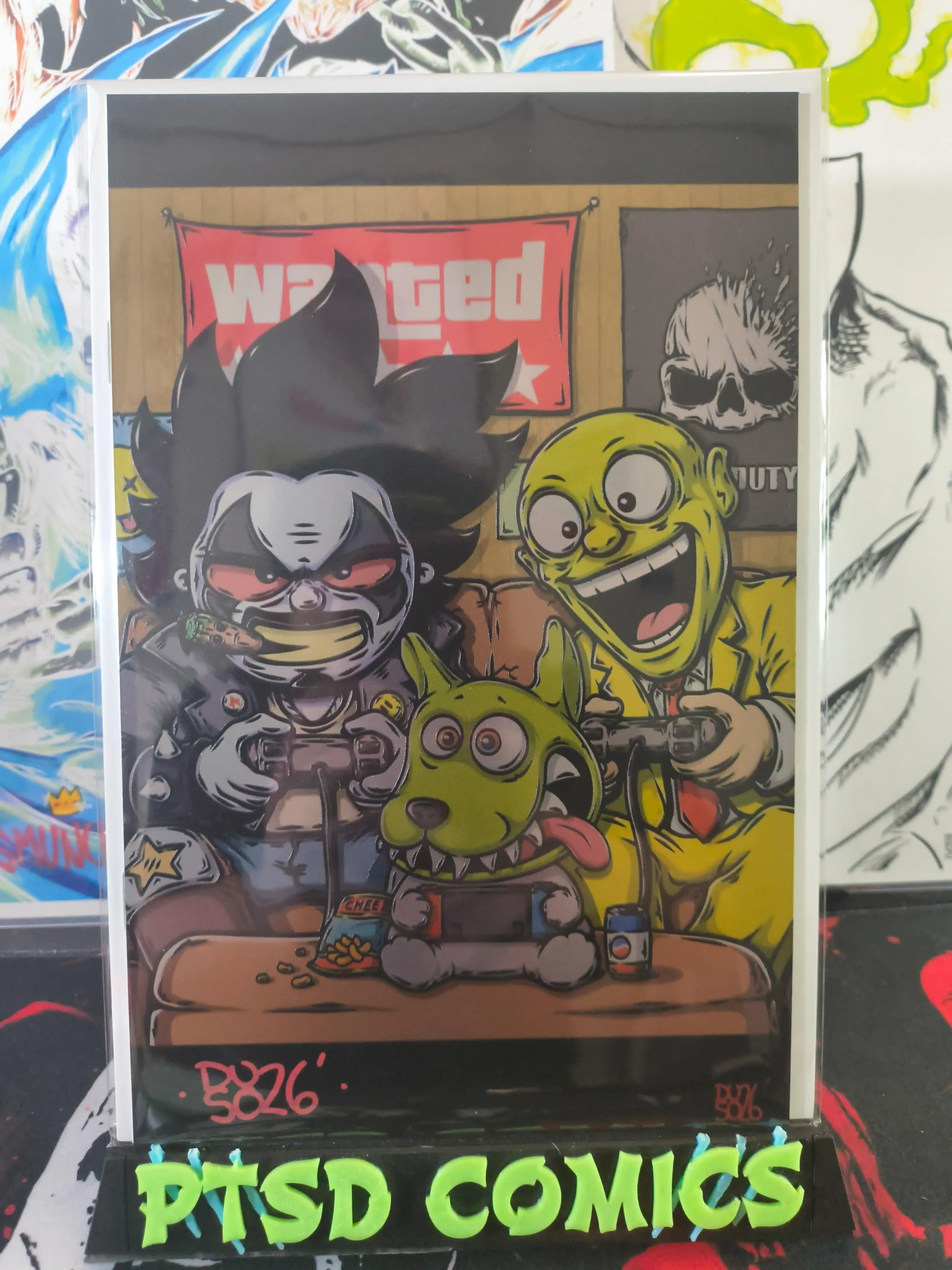 ANDY DUSO LOBO AND THE MASK WITH MILO ARTBOOK EMBOSSED METAL SIGNED