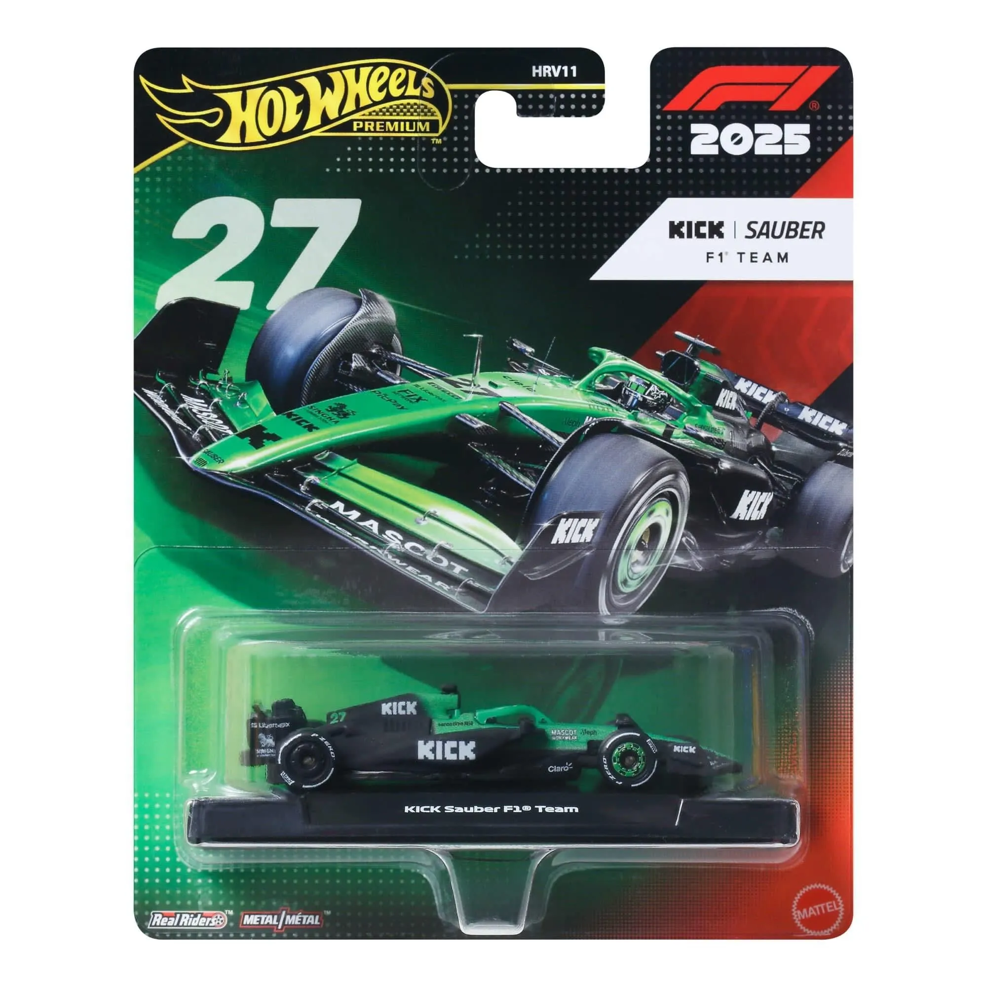 Hot Wheels Formula 1 2025,  Kick Sauber 2025 Formula 1® Team #27 Diecast Model Car