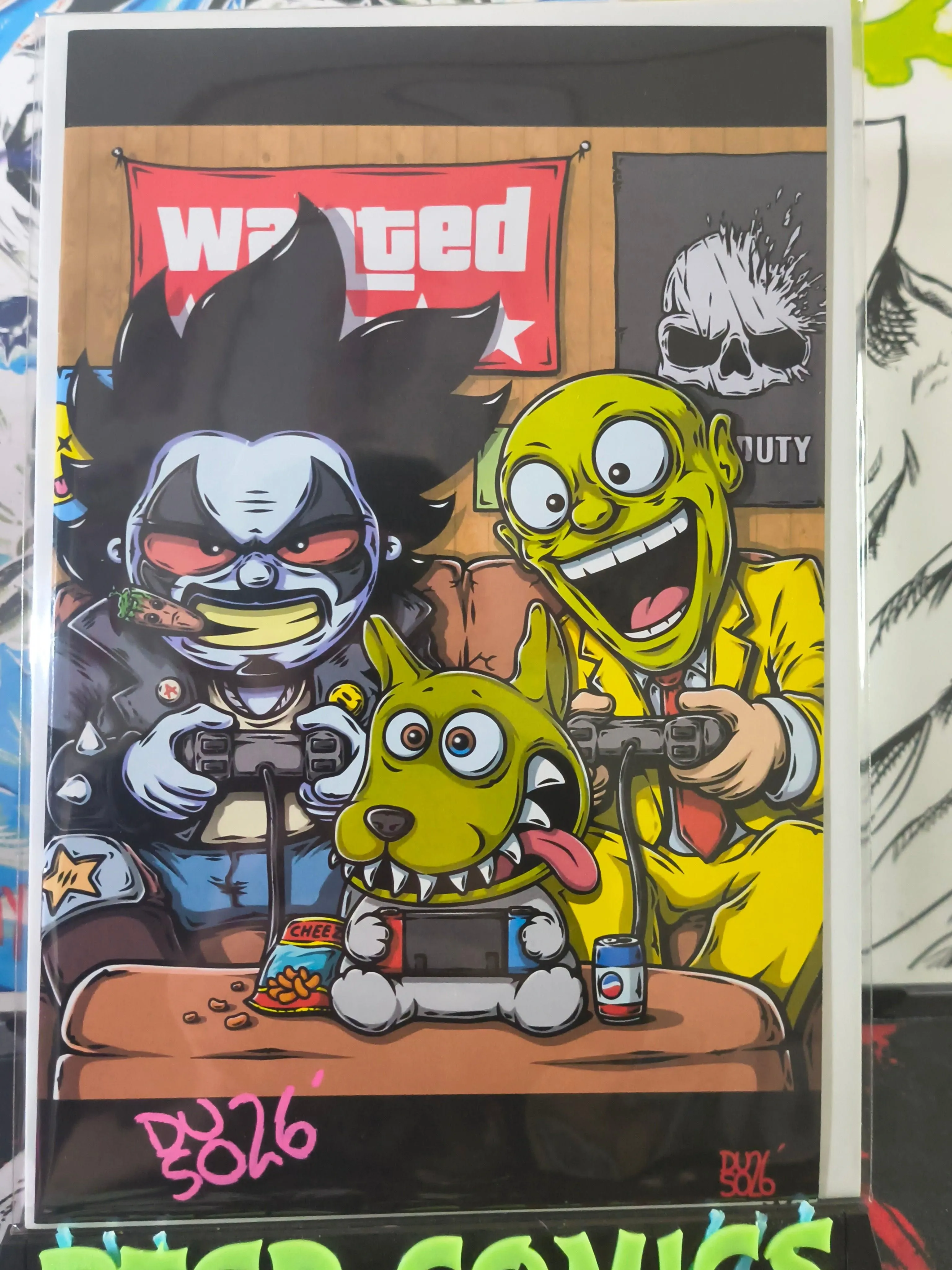 ANDY DUSO LOBO AND THE MASK WITH MILO PAPER SIGNED