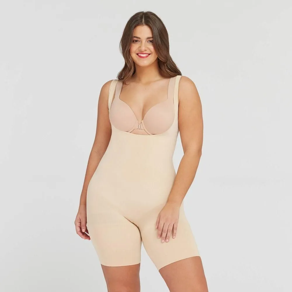 New without Tags - ASSETS SPANX Bodysuit Shapewear Plus Size Seamless Ultra Firm Light Beige 2X