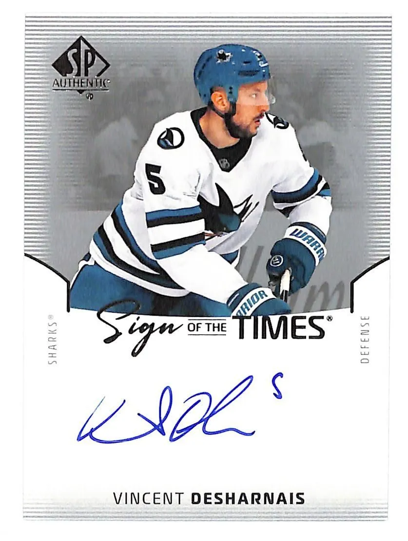 2025-26 Vincent Desharnais SP Authentic Sign of the Time Autograph